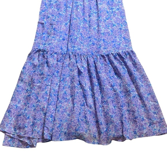 For Love & Lemons Purple Floral Mindy Maxi Dress Womens US S - Picture 4 of 8